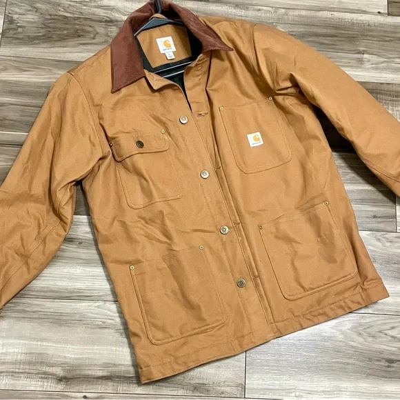 Carhartt Men's Tan and Brown Chore Jacket - Picture 1 of 5